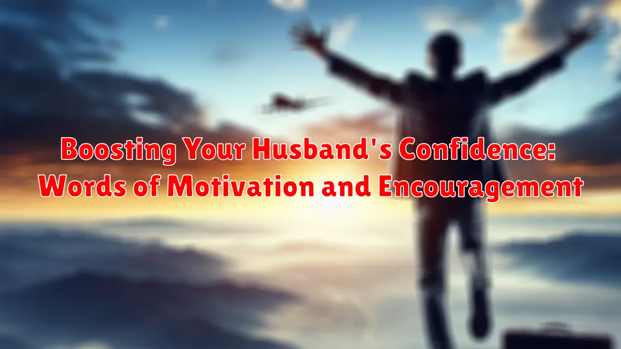 Boosting Your Husband's Confidence: Words of Motivation and Encouragement
